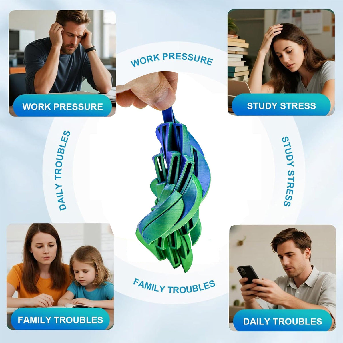 🌀 Slime Ball Fidget Toy – Transforming Stress Relief Desk Toy