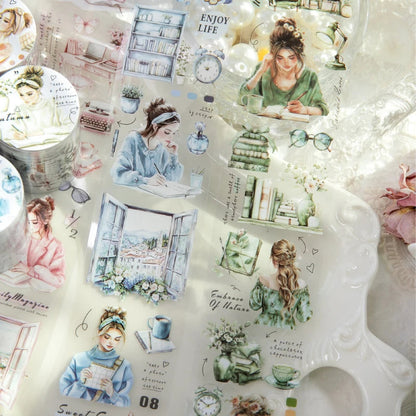 Aesthetic Girl Life Sticker Sheet 🌿✨