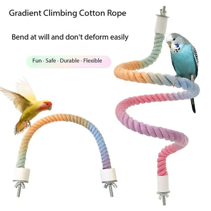 Colorful Climbing Bird Swing Perch