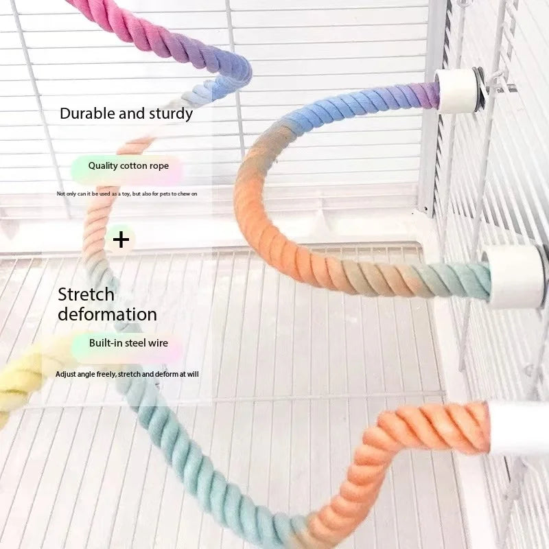 Colorful Climbing Bird Swing Perch