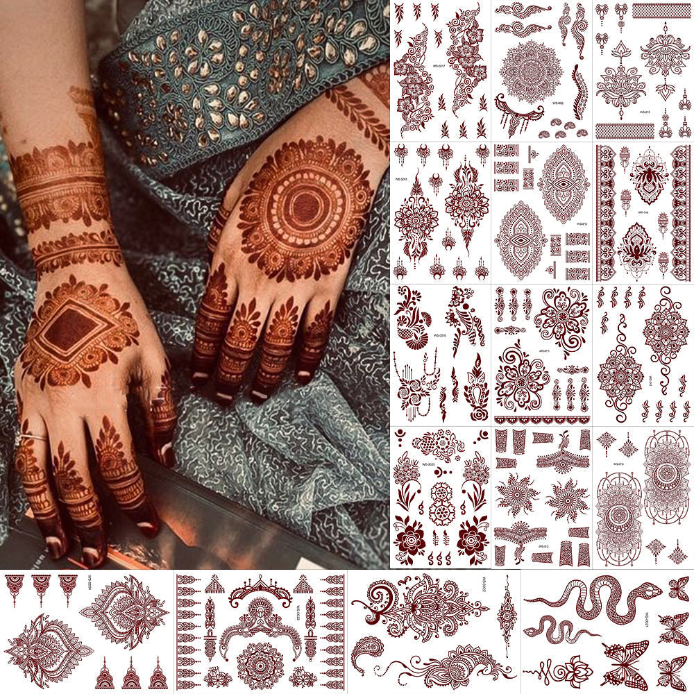 Waterproof Mehndi Stickers 🎨