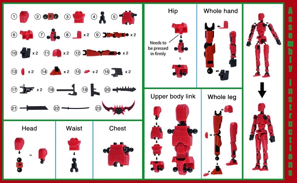 Robot Action Figure 3D Printed Toy