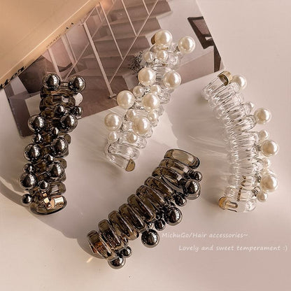 ✨ Elegant Pearl Hair Wrap Clip – Stylish Ponytail Hair Accessory