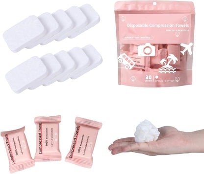 🧻 Disposable Compressed Towels – Portable Travel Cleaning Wipes