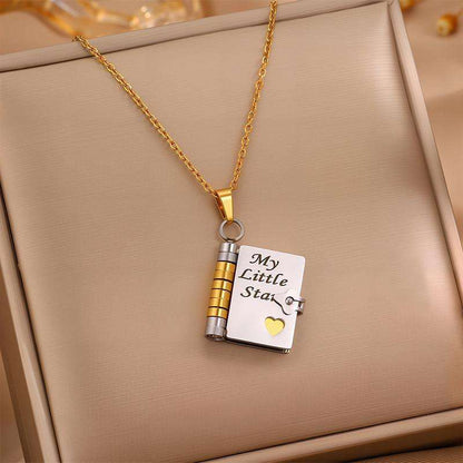 📖✨ My Little Star Memory Book Necklace