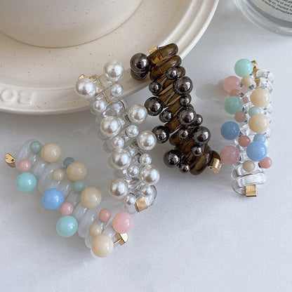 ✨ Elegant Pearl Hair Wrap Clip – Stylish Ponytail Hair Accessory