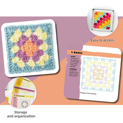 🧶 Crochet Granny Square DIY Kit – Beginner Knitting &amp; Crochet Craft Set