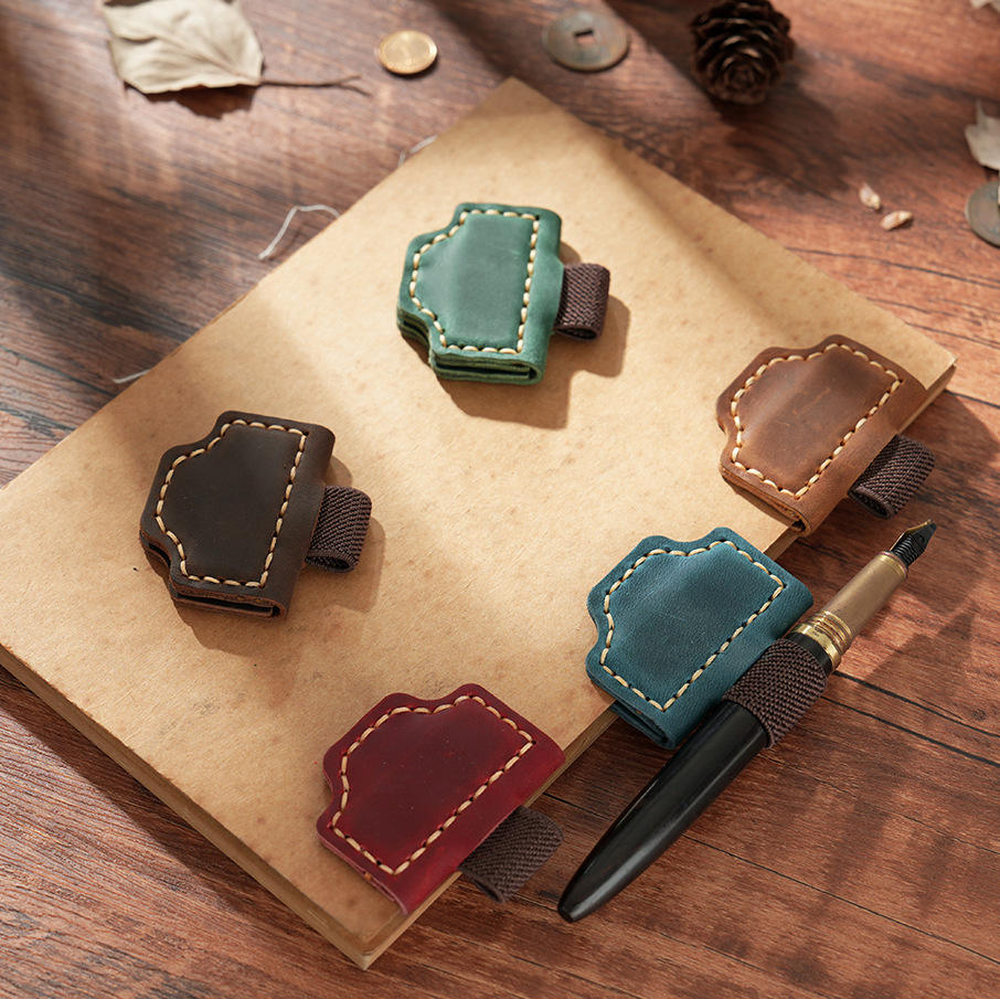🖊️ Premium Leather Pen Holder for Notebook & Journal