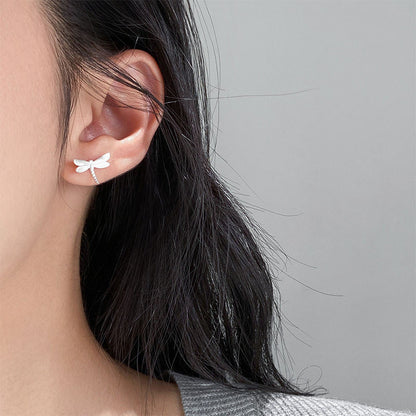 Shimmering Gold Dragonfly Studs – Nature Chic Design✨