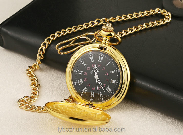 ⌚ Vintage Golden Pocket Watch with Chain