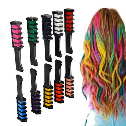 🌈 Temporary Hair Color Chalk Comb