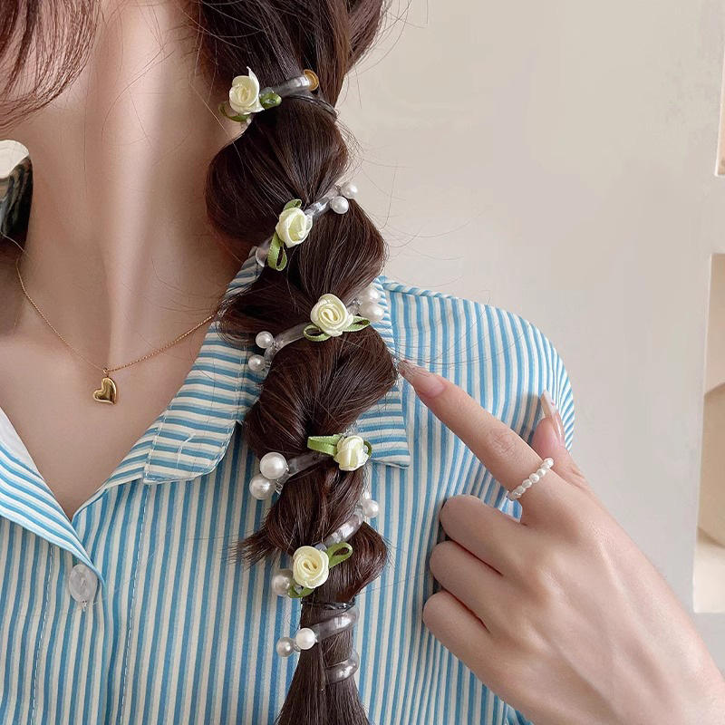 ✨ Elegant Pearl Hair Wrap Clip – Stylish Ponytail Hair Accessory