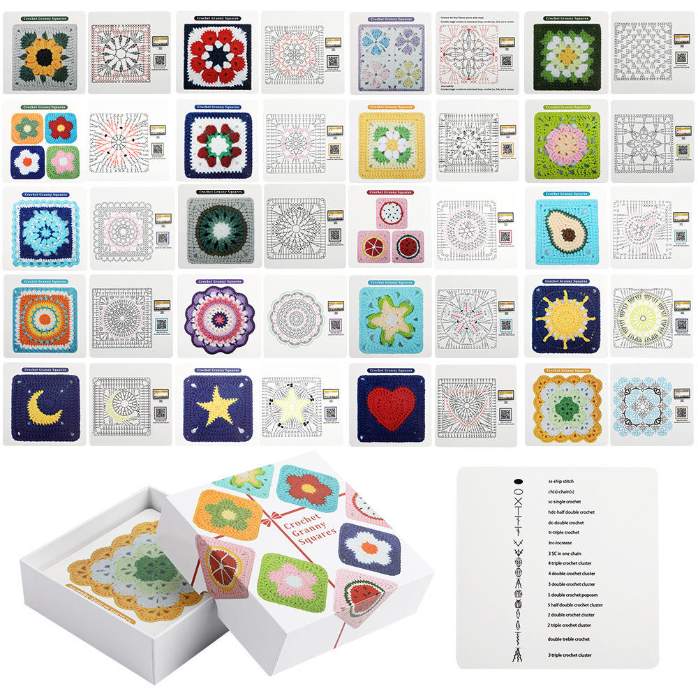 🧶 Crochet Granny Square DIY Kit – Beginner Knitting &amp; Crochet Craft Set