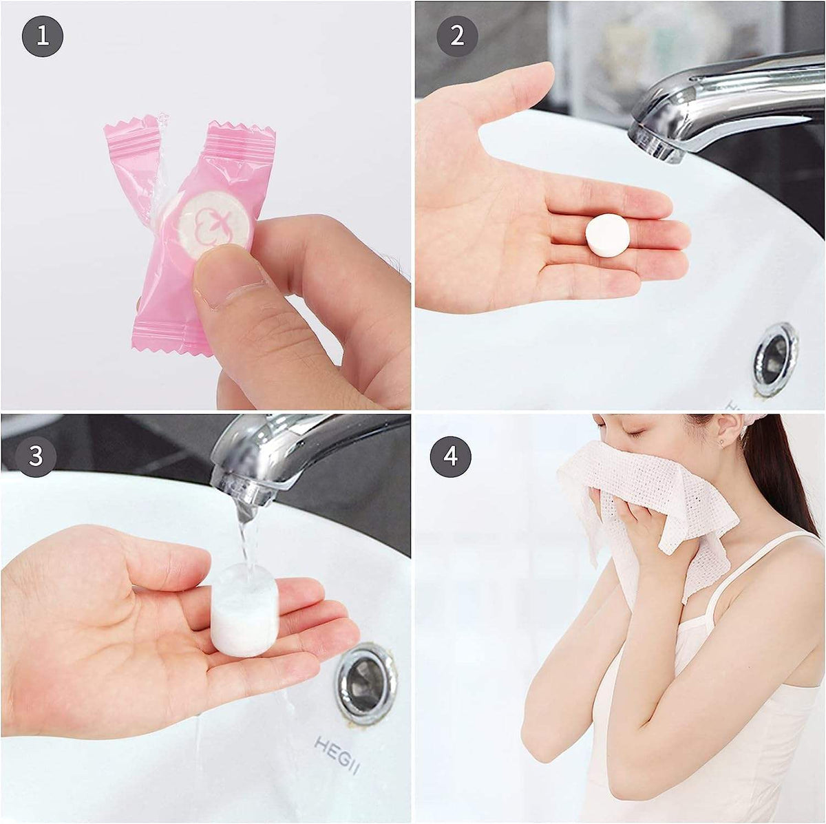🧻 Disposable Compressed Towels – Portable Travel Cleaning Wipes