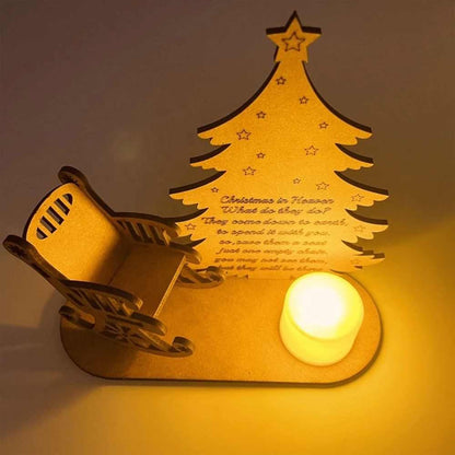 🎄 Wooden Tree Candle Holder Decor