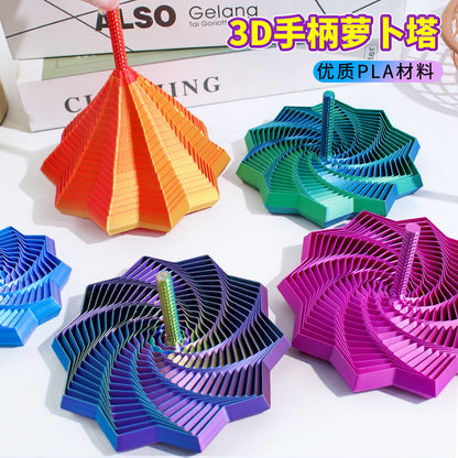 🌈 Colorful 3D Spiral Art Decor