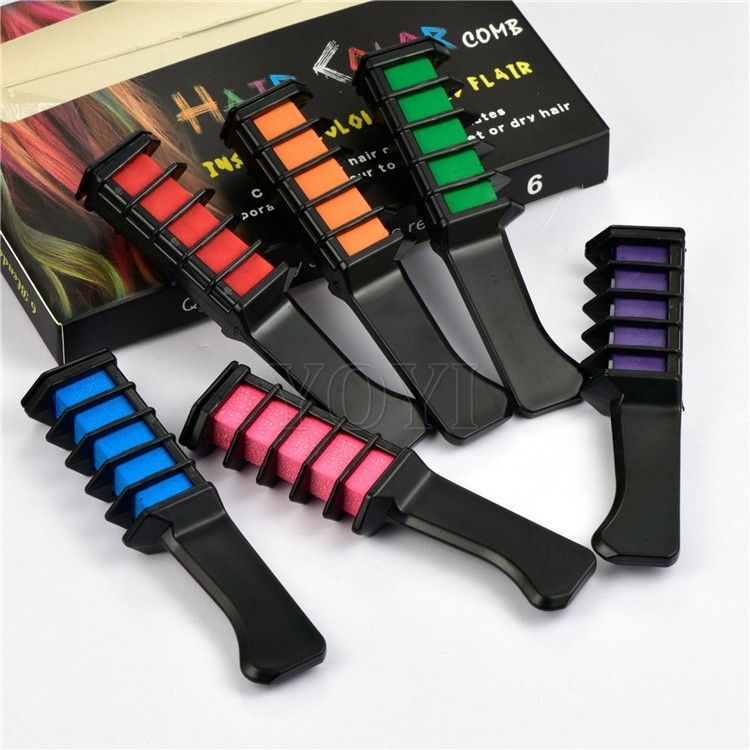 🌈 Temporary Hair Color Chalk Comb