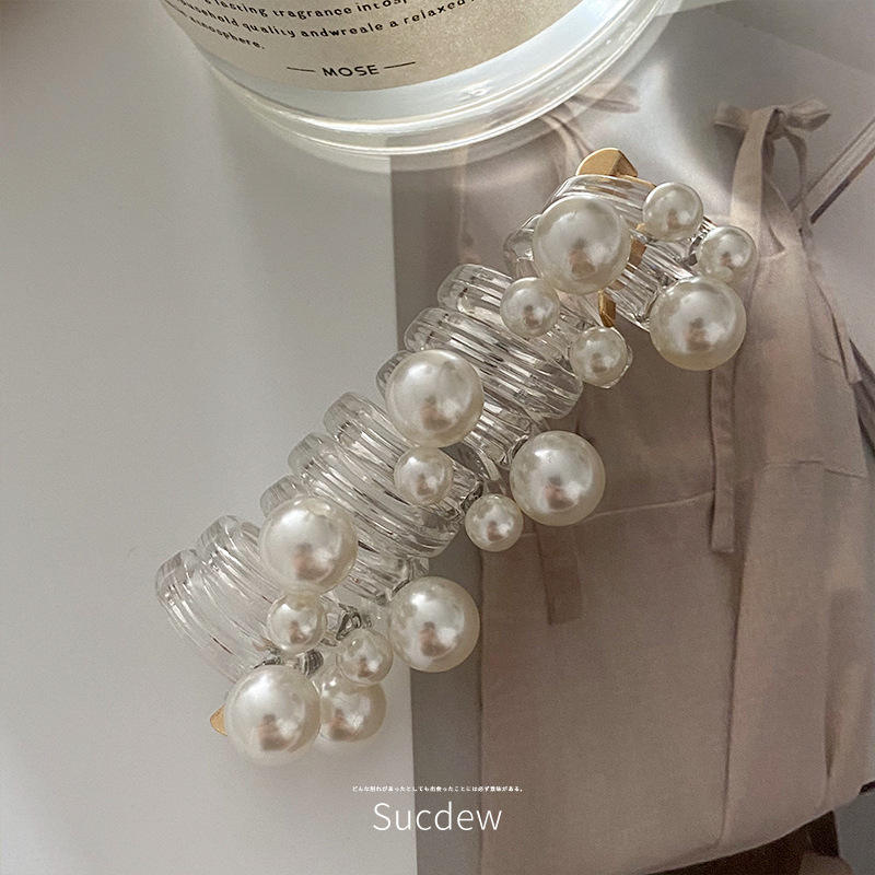 ✨ Elegant Pearl Hair Wrap Clip – Stylish Ponytail Hair Accessory