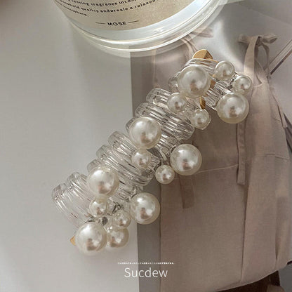 ✨ Elegant Pearl Hair Wrap Clip – Stylish Ponytail Hair Accessory