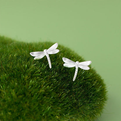 Shimmering Gold Dragonfly Studs – Nature Chic Design✨