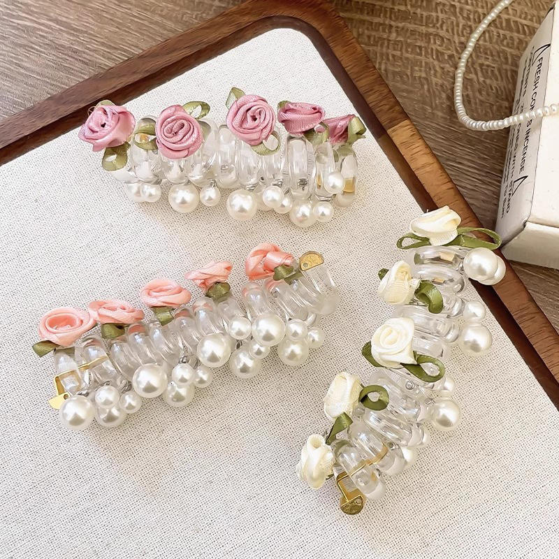 ✨ Elegant Pearl Hair Wrap Clip – Stylish Ponytail Hair Accessory