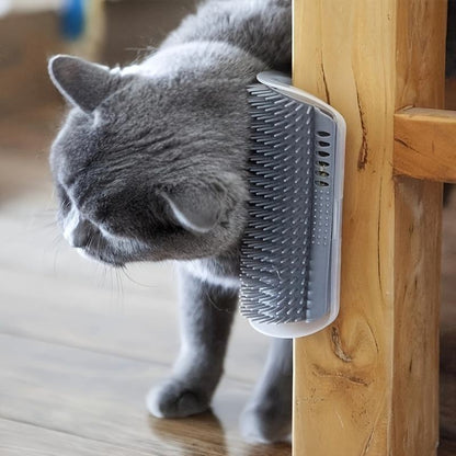 🐱 Self-Grooming Cat Corner Brush – Happy Cat, Clean Home! ✨