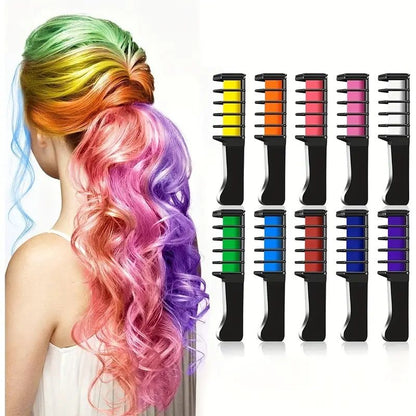 🌈 Temporary Hair Color Chalk Comb