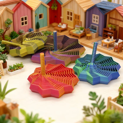 🌈 Colorful 3D Spiral Art Decor