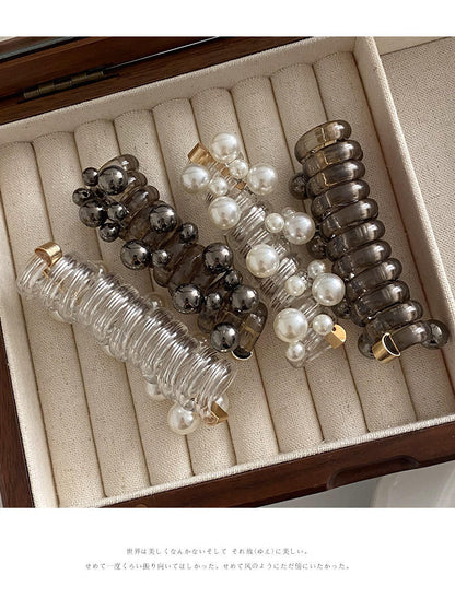 ✨ Elegant Pearl Hair Wrap Clip – Stylish Ponytail Hair Accessory