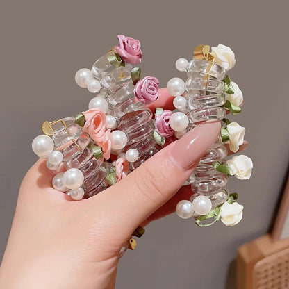 ✨ Elegant Pearl Hair Wrap Clip – Stylish Ponytail Hair Accessory