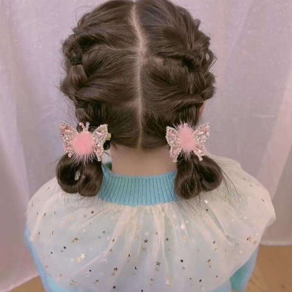 🦋✨ Fluffy Butterfly Hair Clips – Sparkly &amp; Adorable! ✨🦋