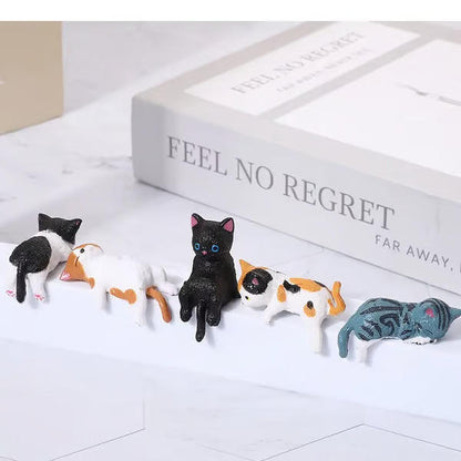 Cute Mini Cat Figurines Set – Adorable Cat Miniatures for Desk & Home Decoration