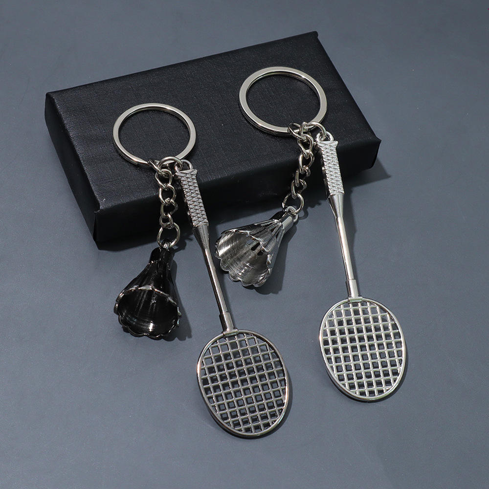 Premium Mini Badminton Keychain Charm