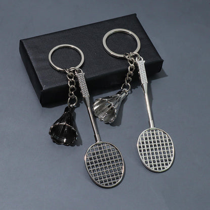 Premium Mini Badminton Keychain Charm