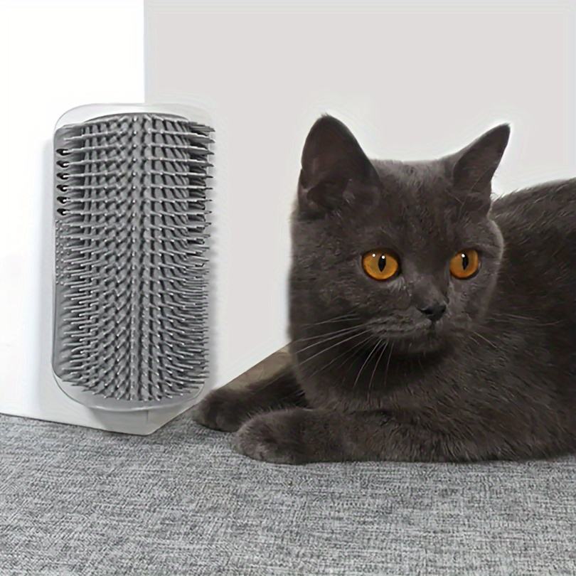 🐱 Self-Grooming Cat Corner Brush – Happy Cat, Clean Home! ✨