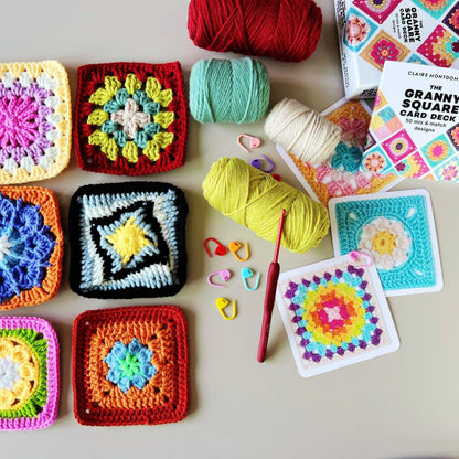 🧶 Crochet Granny Square DIY Kit – Beginner Knitting &amp; Crochet Craft Set