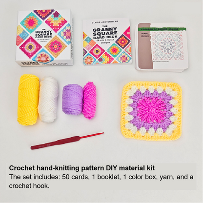🧶 Crochet Granny Square DIY Kit – Beginner Knitting &amp; Crochet Craft Set