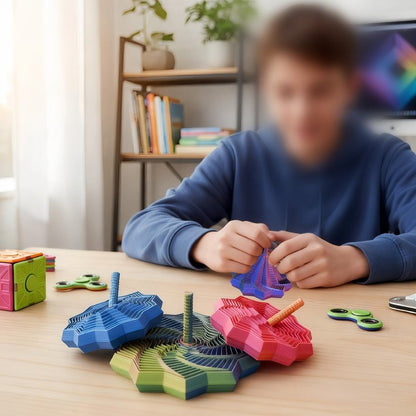 🌈 Colorful 3D Spiral Art Decor