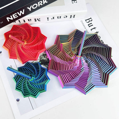 🌈 Colorful 3D Spiral Art Decor