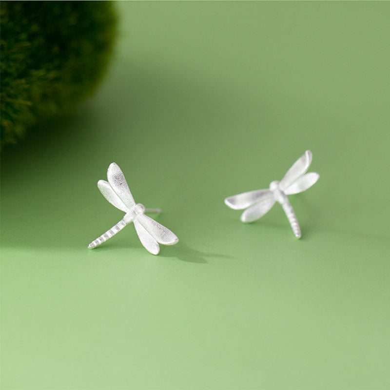Shimmering Gold Dragonfly Studs – Nature Chic Design✨