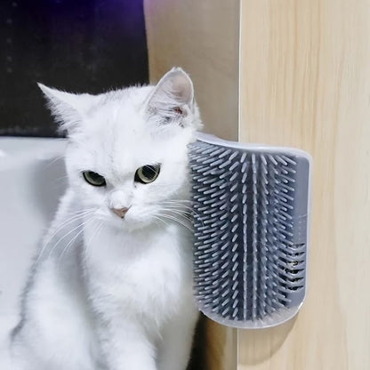 🐱 Self-Grooming Cat Corner Brush – Happy Cat, Clean Home! ✨