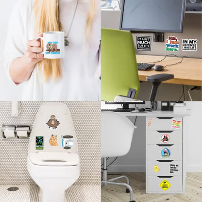 🔥 Set of Funny Saying Stickers