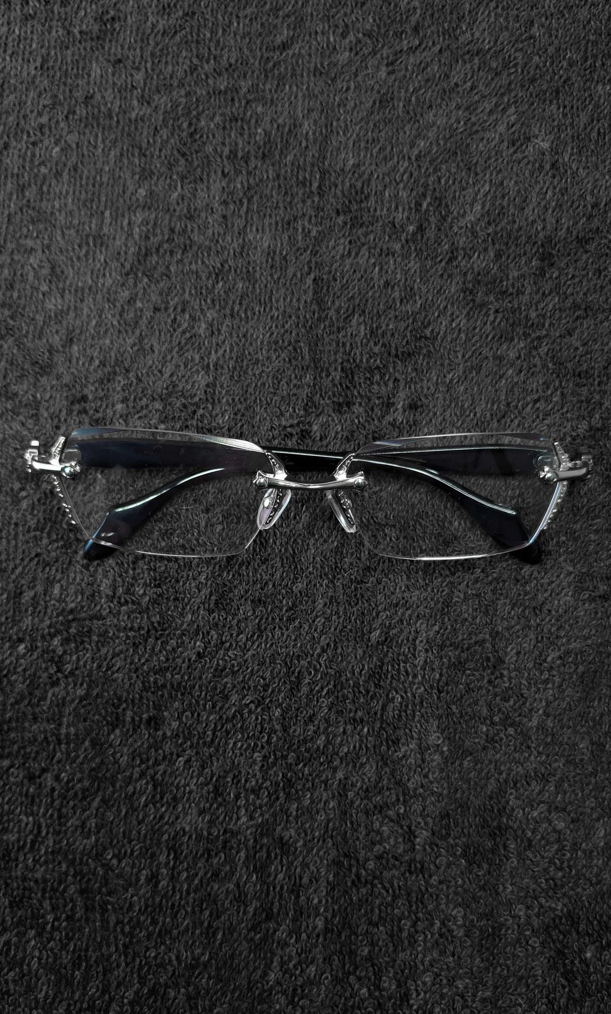 Rimless Gothic Cross UV Protection Glasses