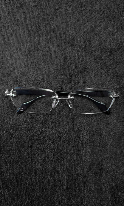 Rimless Gothic Cross UV Protection Glasses